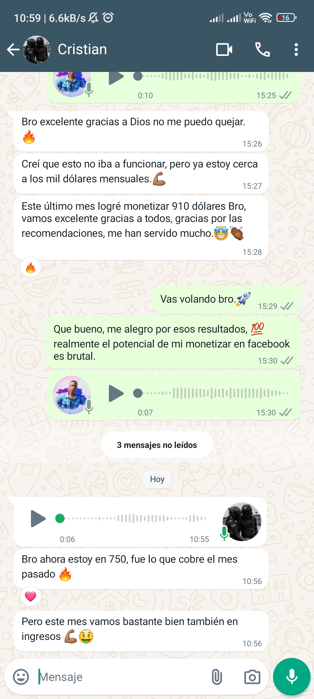Testimonio CreatorClub X